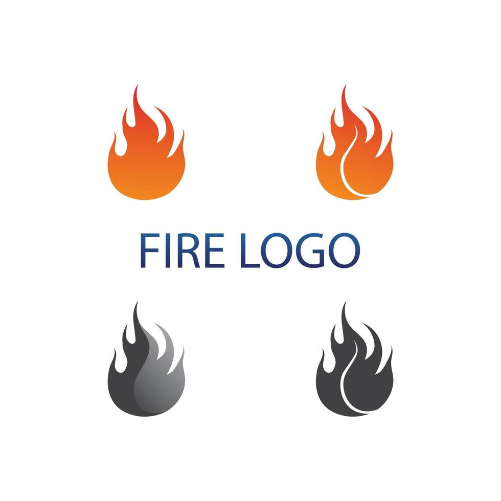 Fire flame nature logo and symbols icons template vector