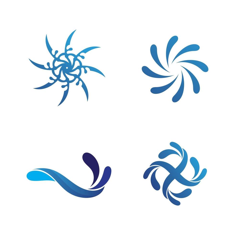 Water nature logo and symbols template icons app wave icons vector