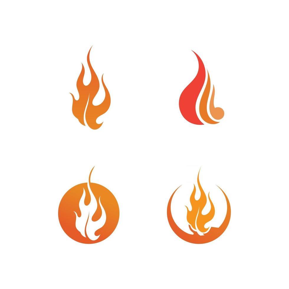 fuego, llama, naturaleza, logotipo, y, símbolos, iconos, plantilla, vector