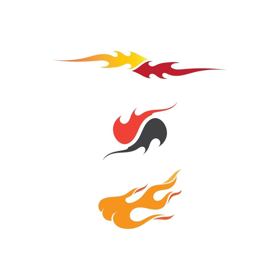 fuego, llama, naturaleza, logotipo, y, símbolos, iconos, plantilla, vector