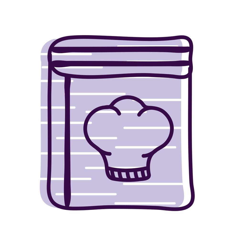 recipe book line and fill style icon vector design