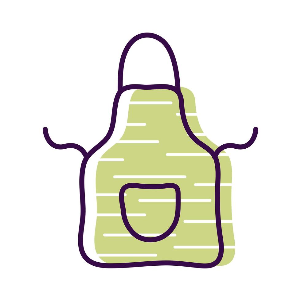 apron line and fill style icon vector design