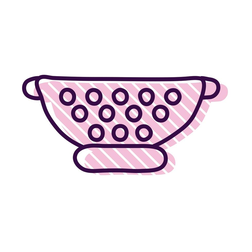 strainer line and fill style icon vector design