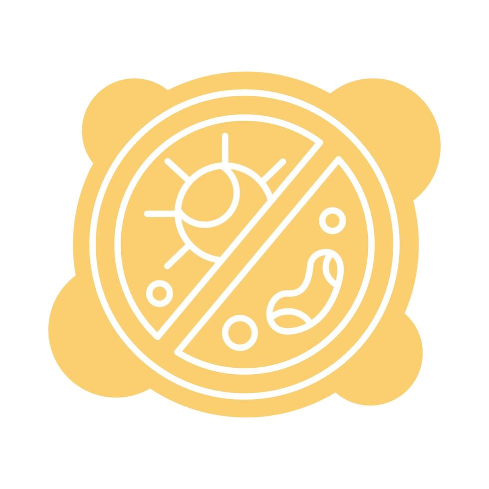 stop covid19 virus particle block style vector