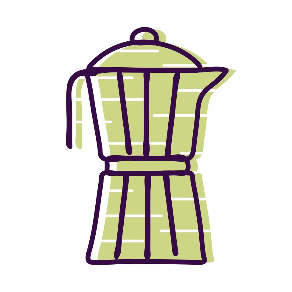 kettle line and fill style icon vector design