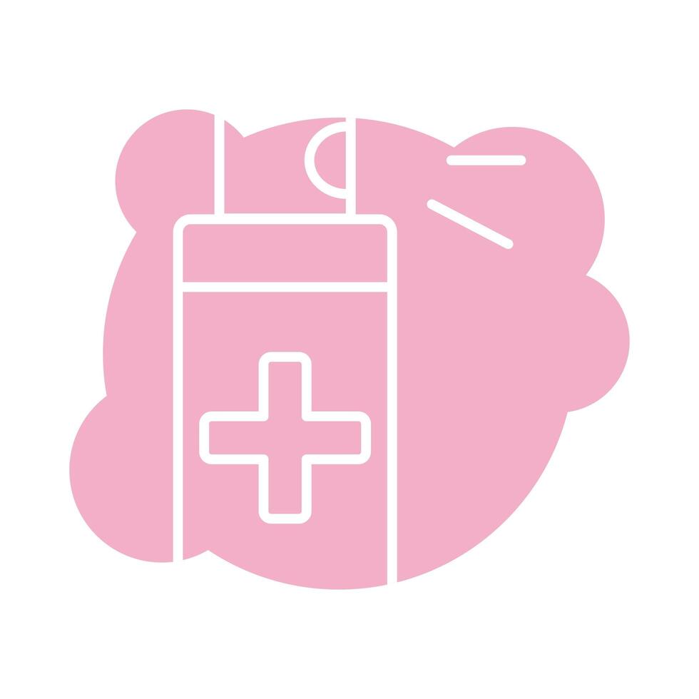 spray bottle medical product block style vector