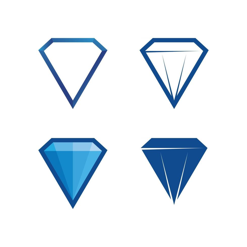 símbolo de plantilla de logotipo vectorial de diseño de diamantes y joyas vector