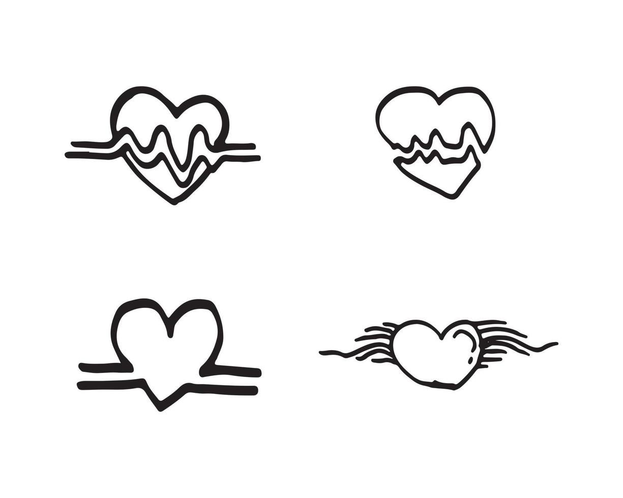 Love Logo and valentine day symbols Vector Template icons app