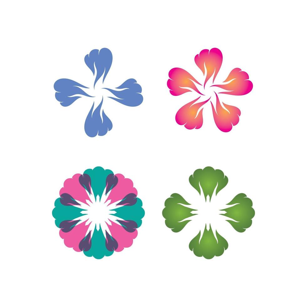 icono de plantilla de logotipo de diseño de flores de vector de belleza