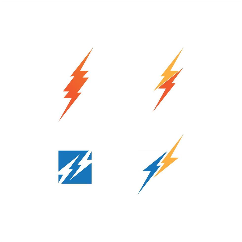 flash eléctrico vector relámpago icono logo y símbolos