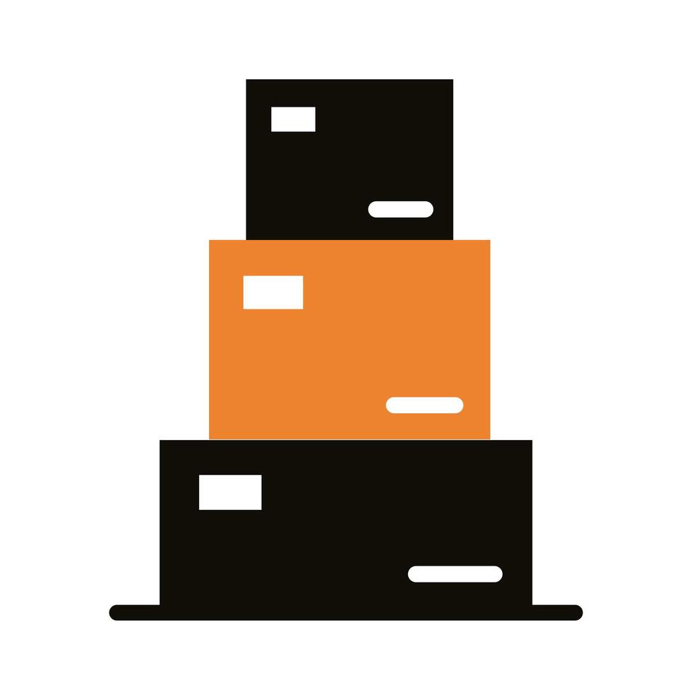 boxes carton packings delivery service silhouette style vector