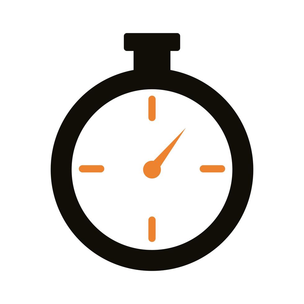 timer chronometer silhouette style icon vector
