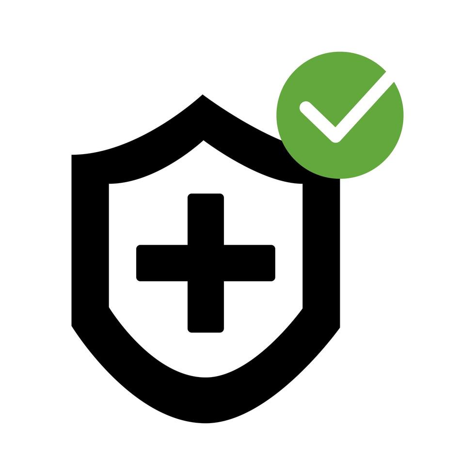 shield secure silhouette style icon vector