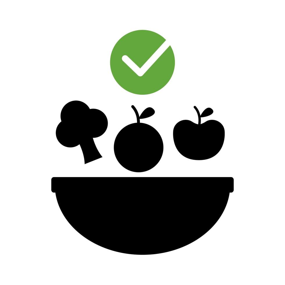 dish with vegetables healthy food silhouette style vector