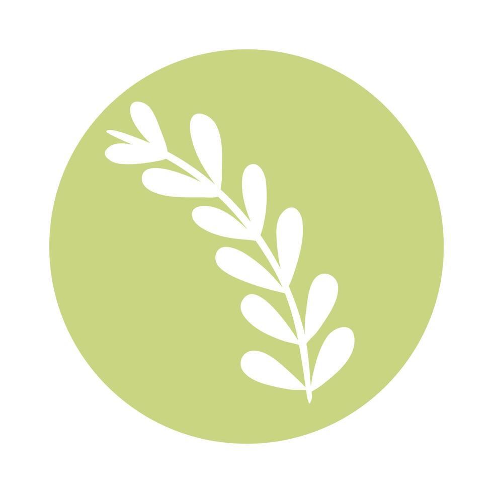 branch with leafs block style vector