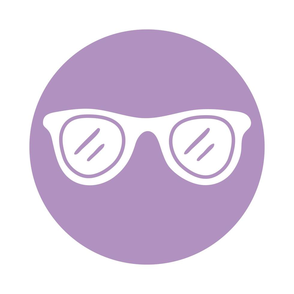 summer sunglasses accessory block style vector
