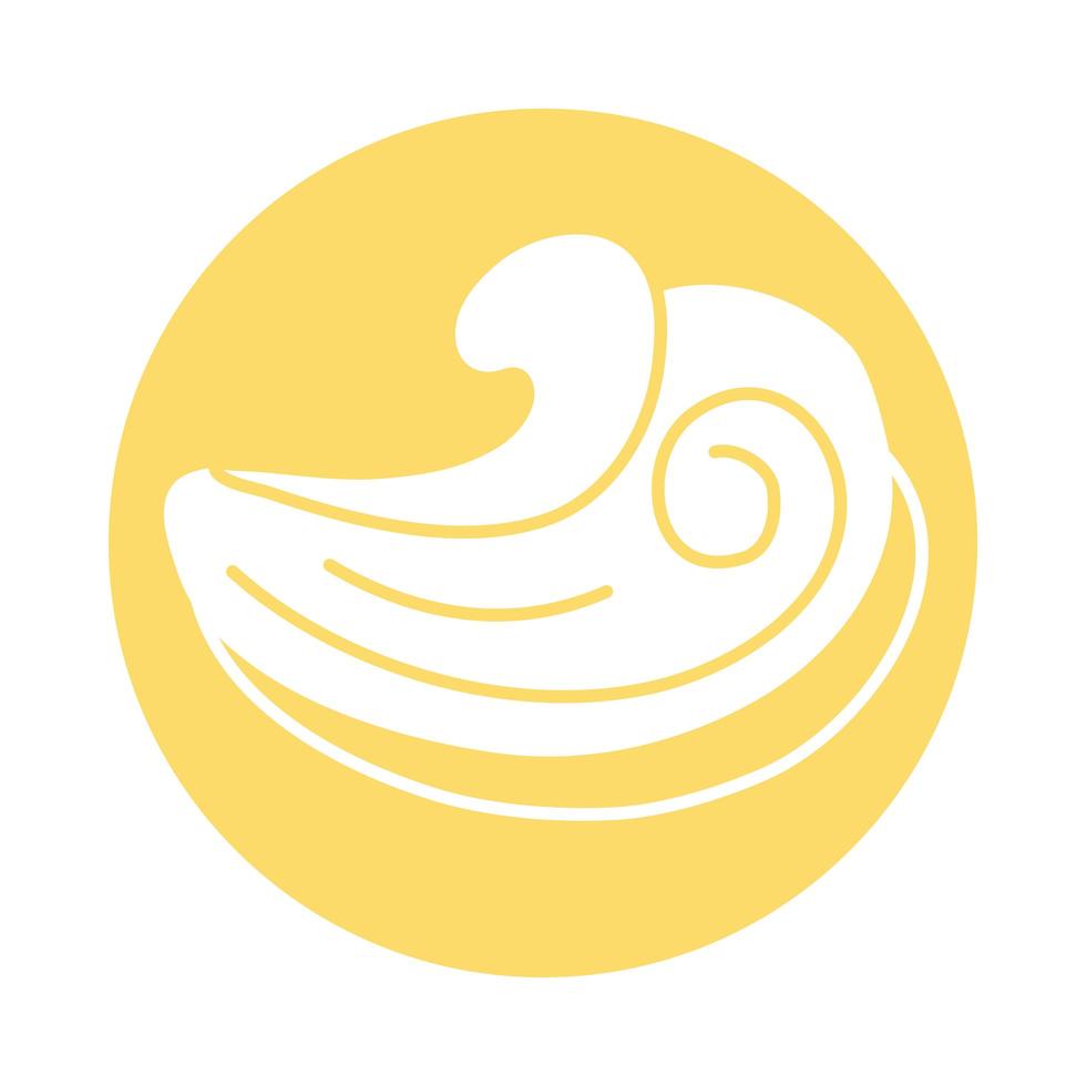 sea wave block style icon vector