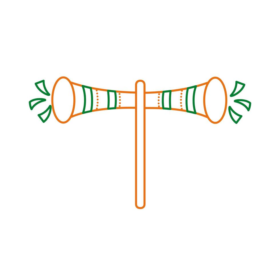 horns india independence line style icon vector