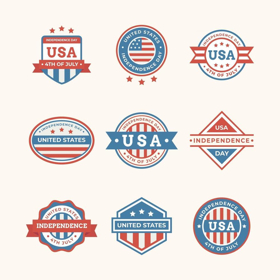 Set of 4th July Badge vector