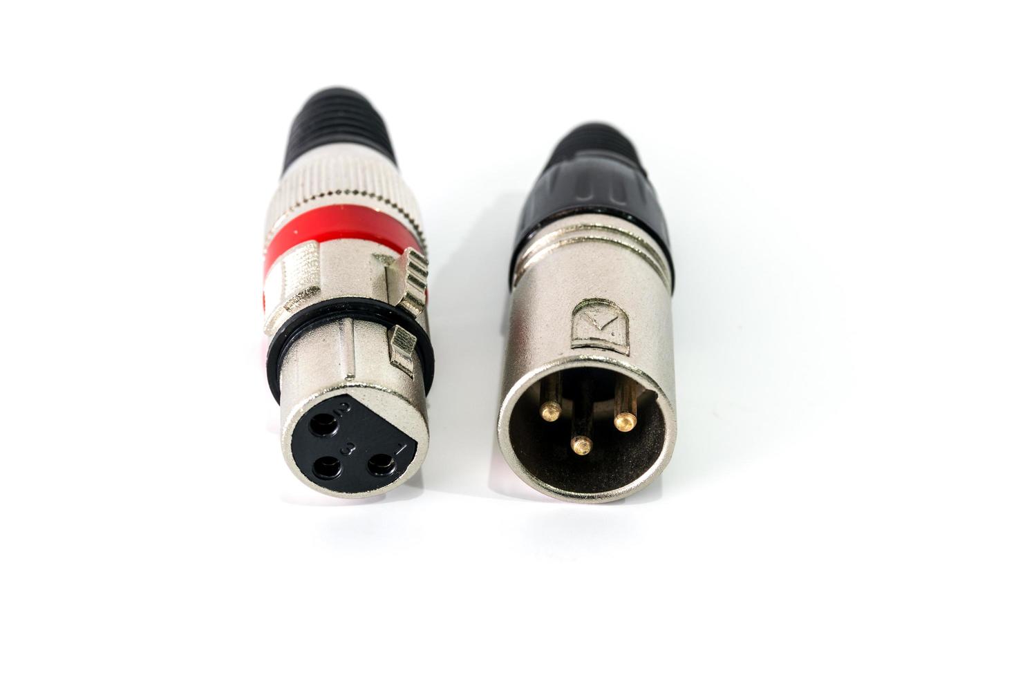 Male amd female XLR connector photo