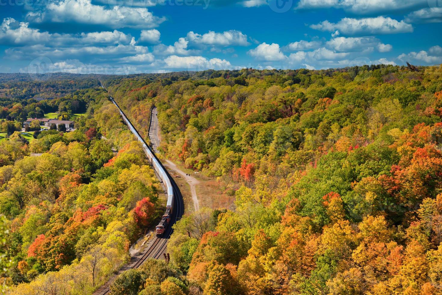 Fall view of Dundas Valley from Dundas peak photo