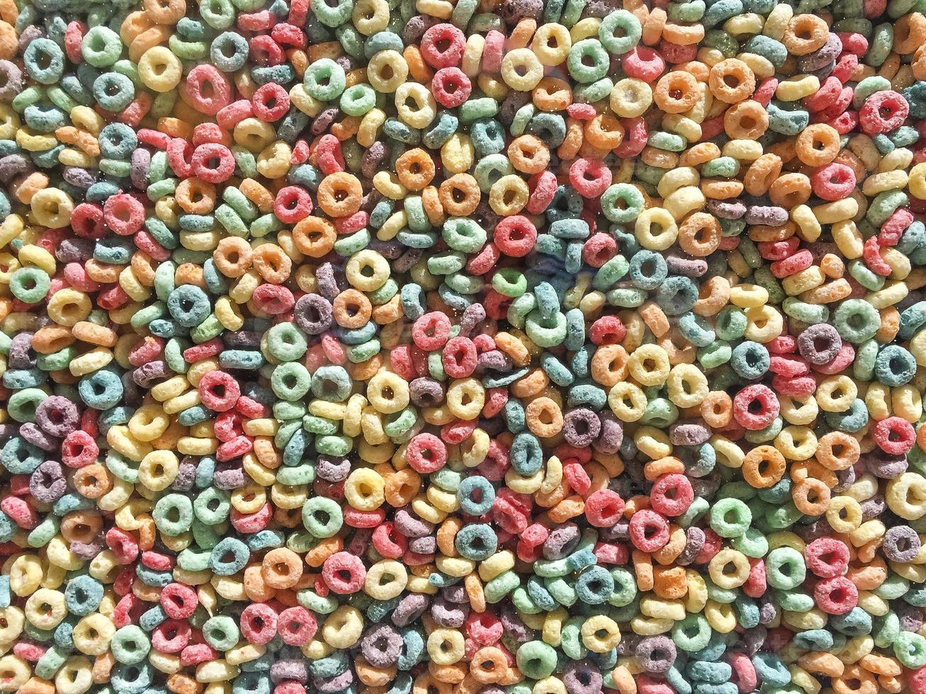 cereales de la mañana en todos los colores foto