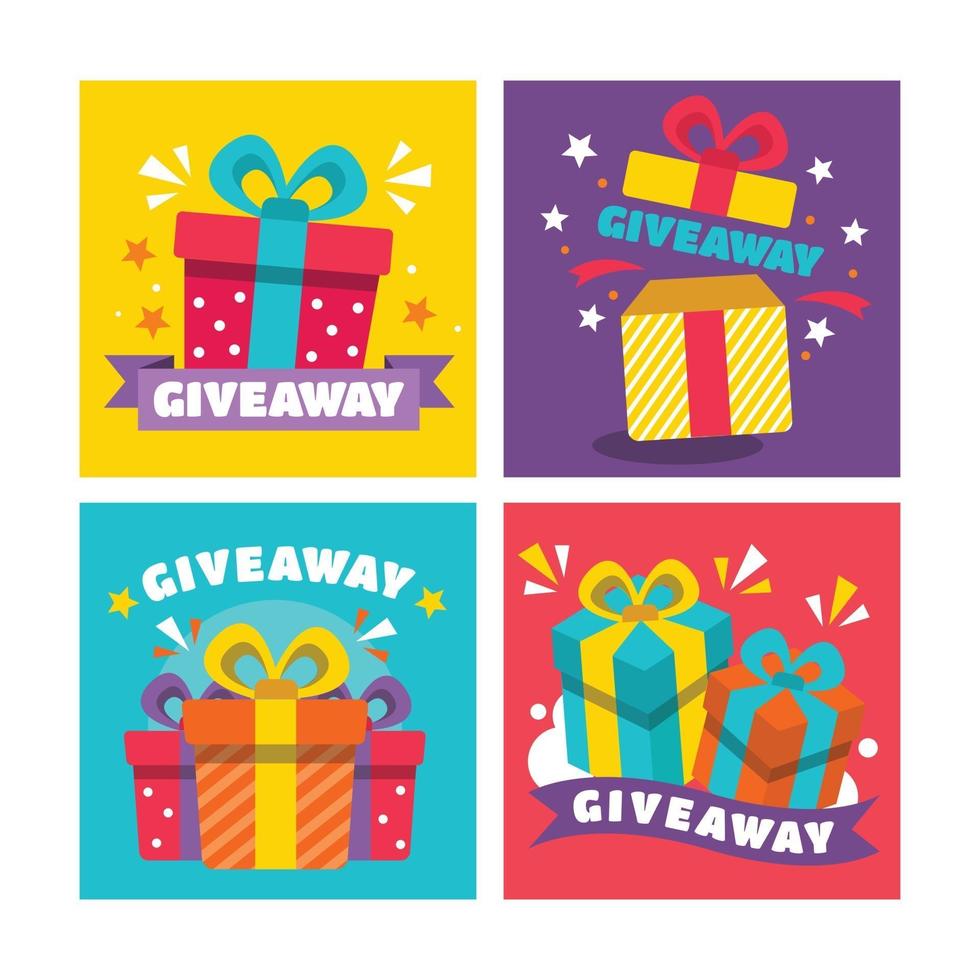 Free Giveaway Cards vector