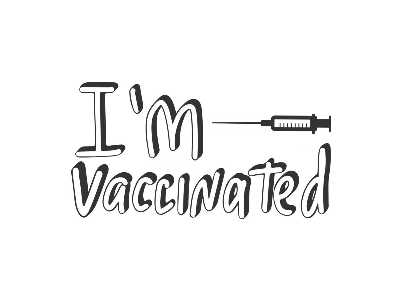 I am vaccinated Syringe vector