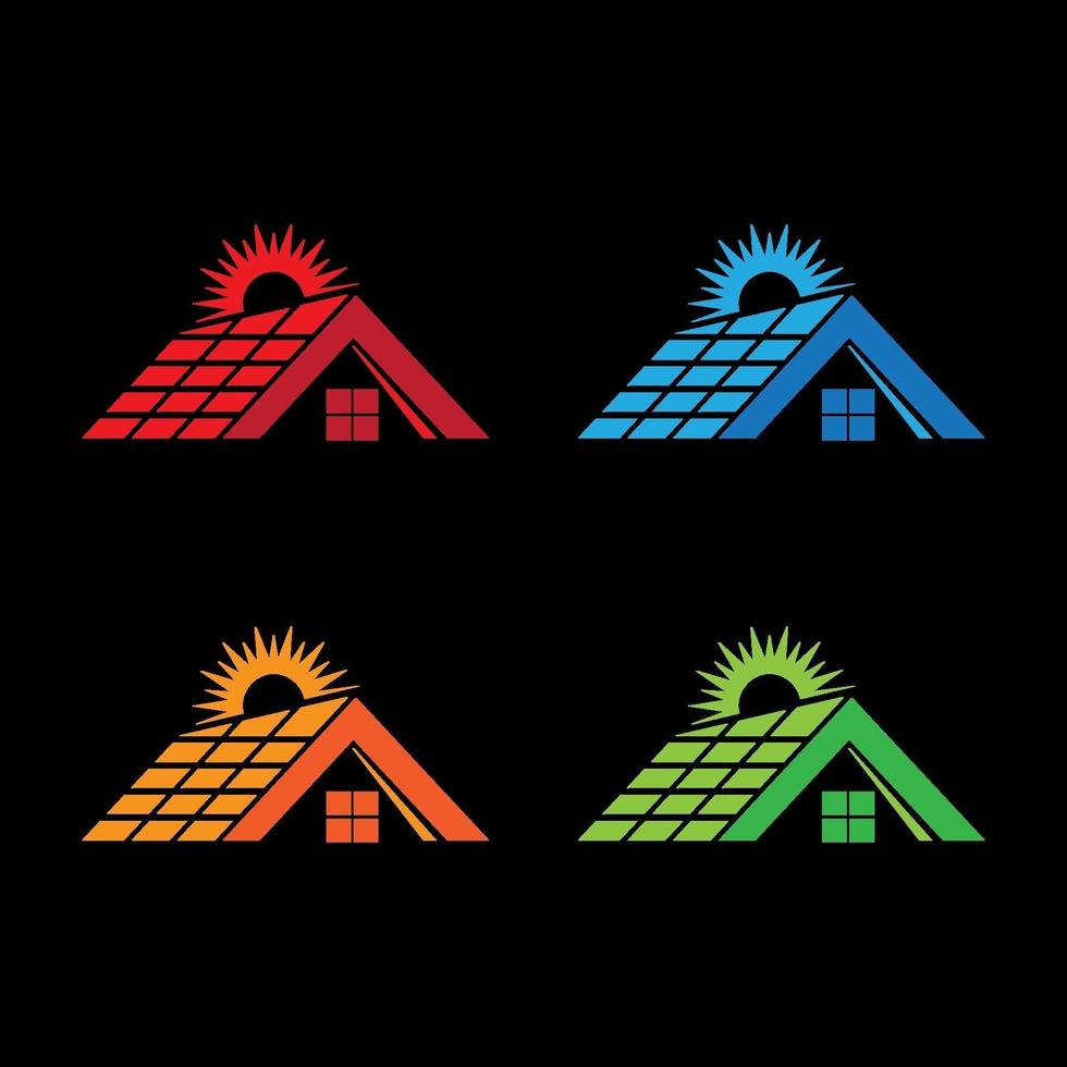 Solar energy logo images illustration vector