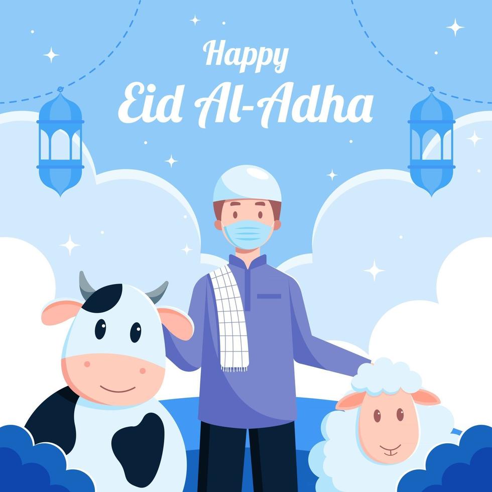 Happy Eid Al Adha Celebration Concept vector