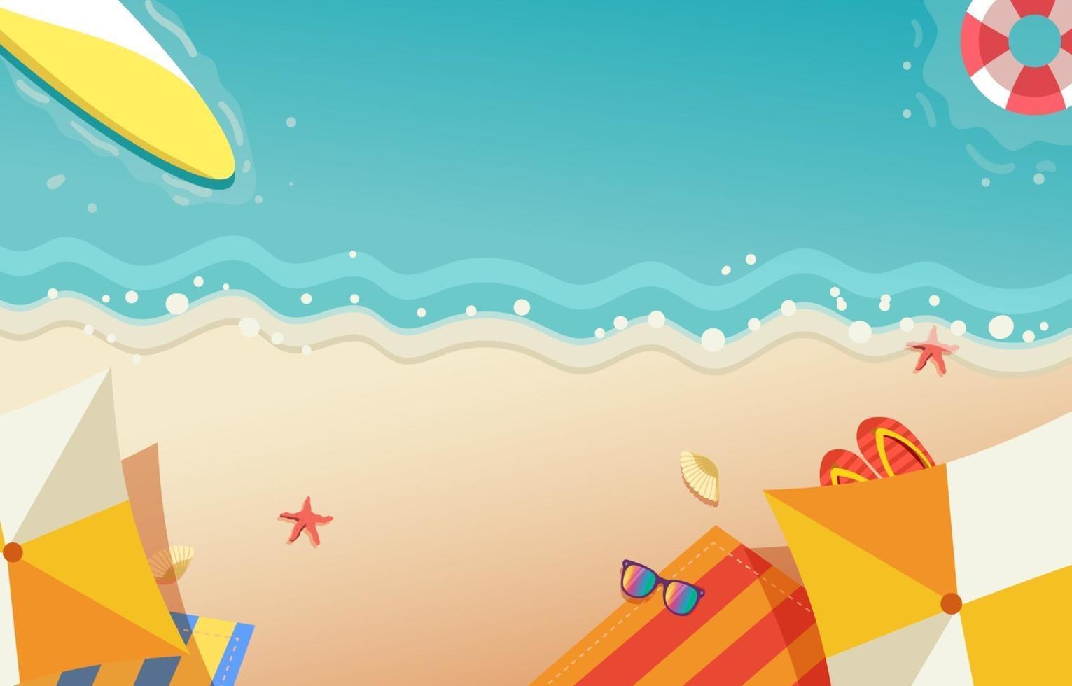 fondo de vacaciones de playa de verano brillante vector