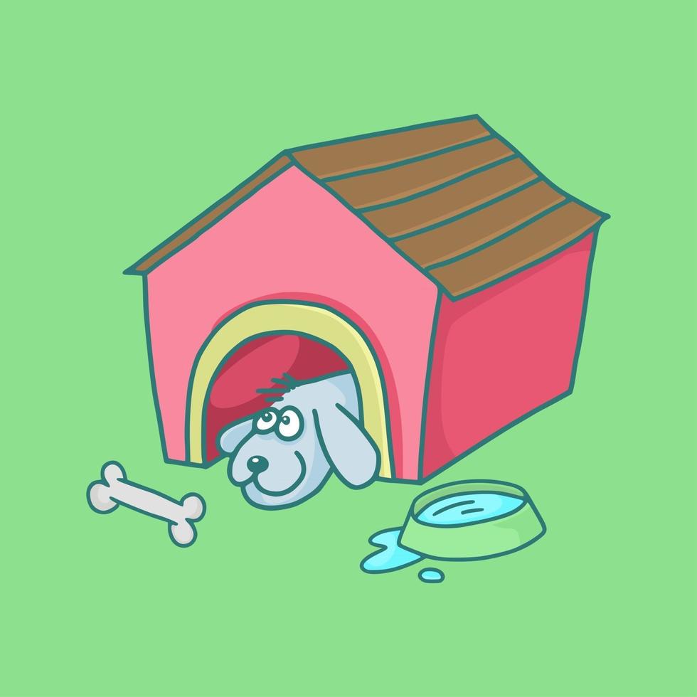 Relaxing Pet Kennel Dog vector