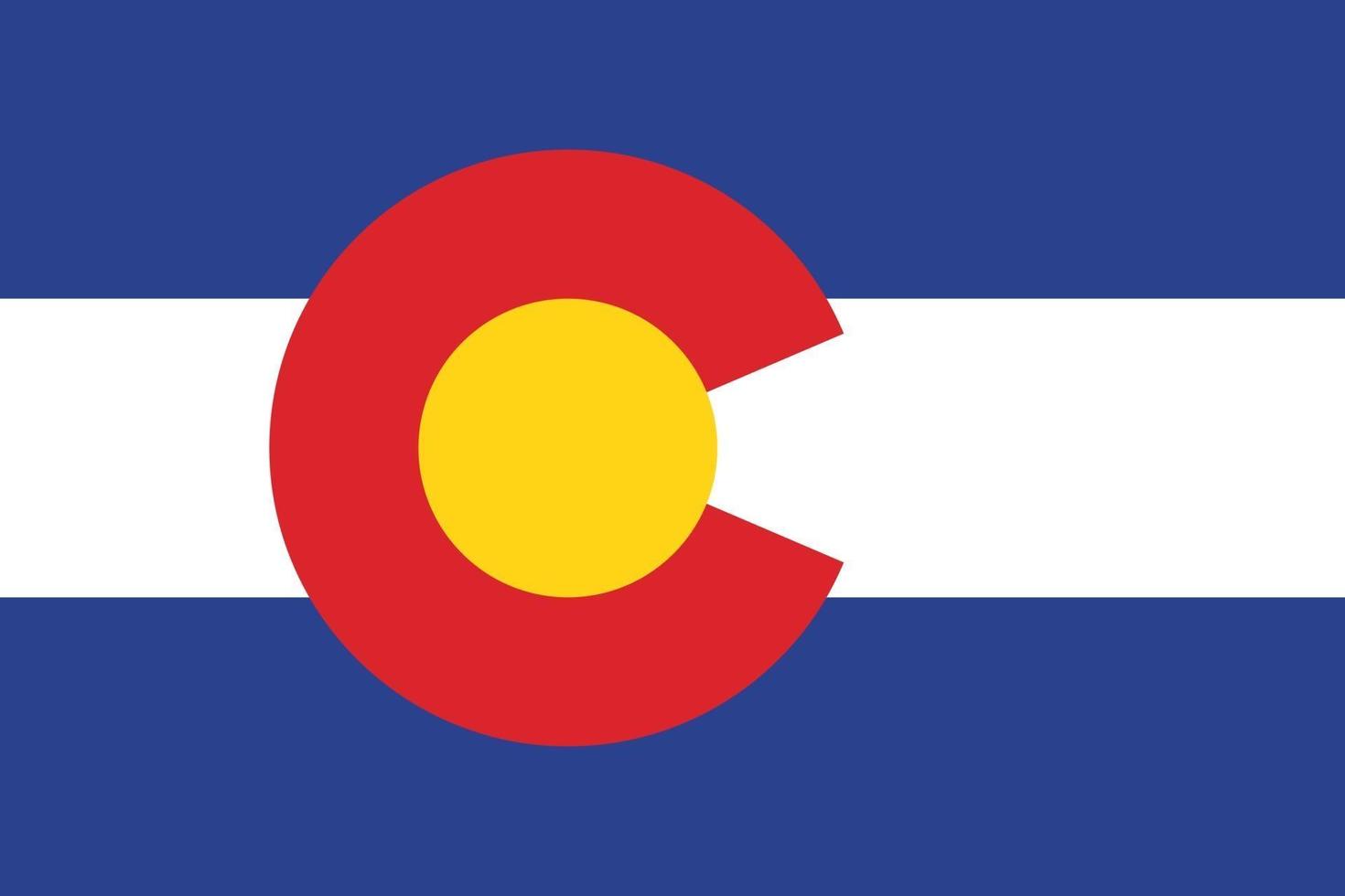 colorado oficialmente bandera vector