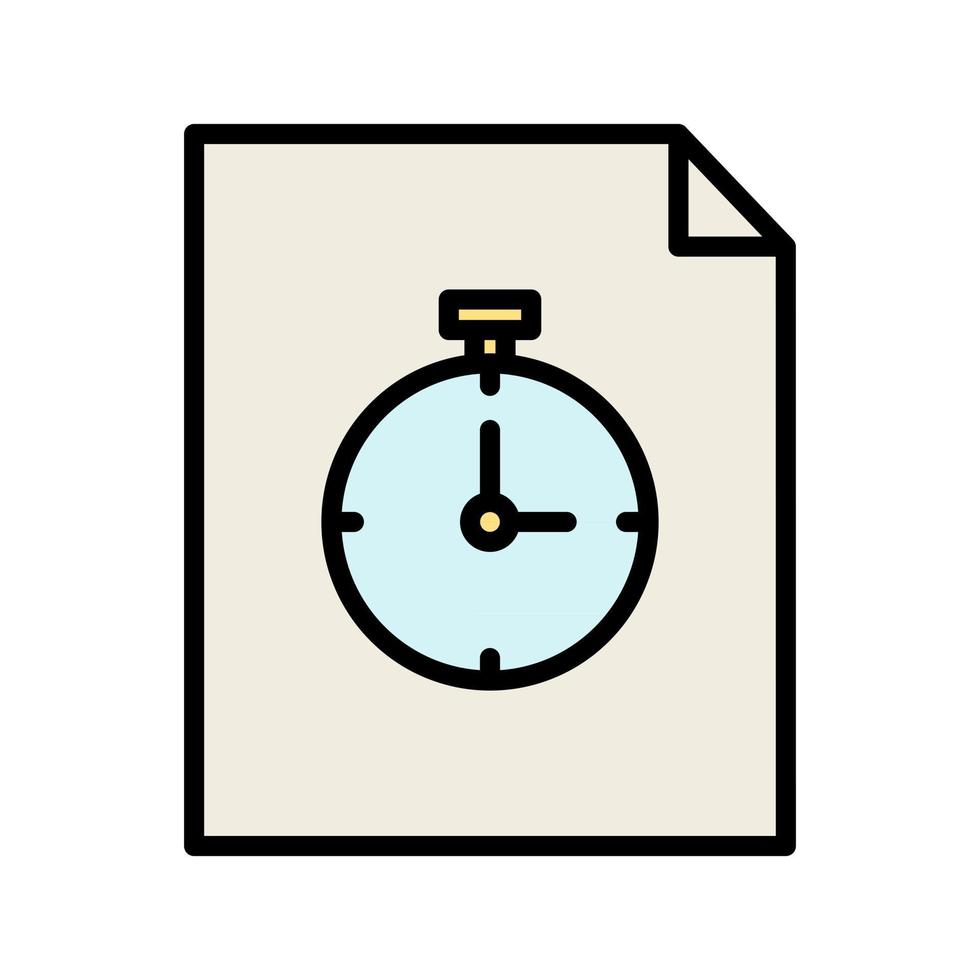 Document Stopwatch Icon vector