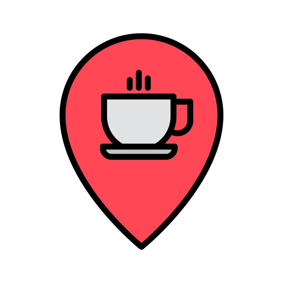 Cafe Location Icon vector