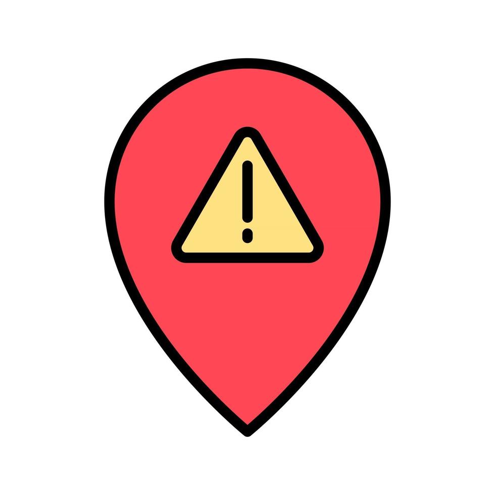 icono de alerta de ubicación vector