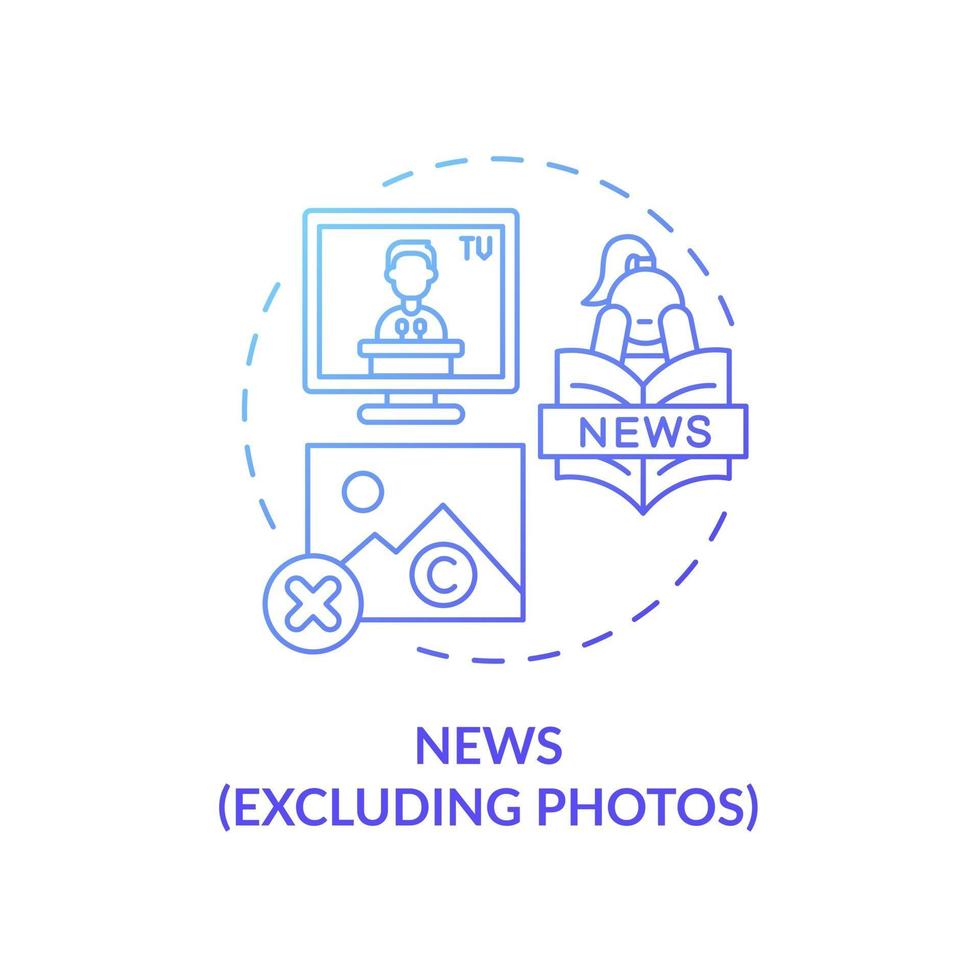 News without photos concept icon vector
