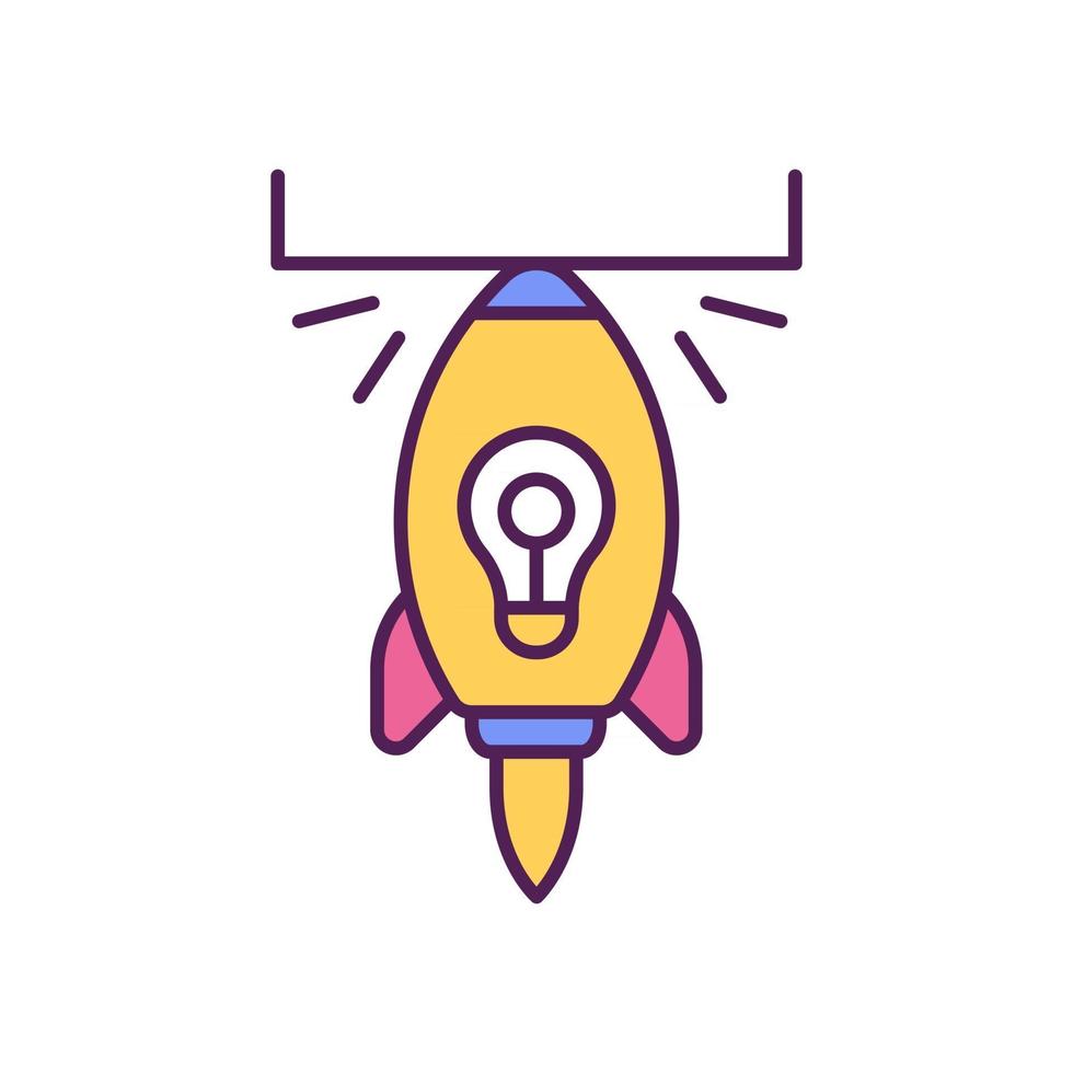 Ceiling in work RGB color icon vector