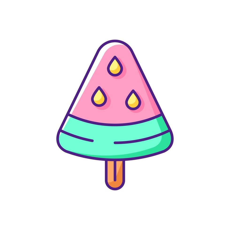 Vegan frozen treat RGB color icon vector