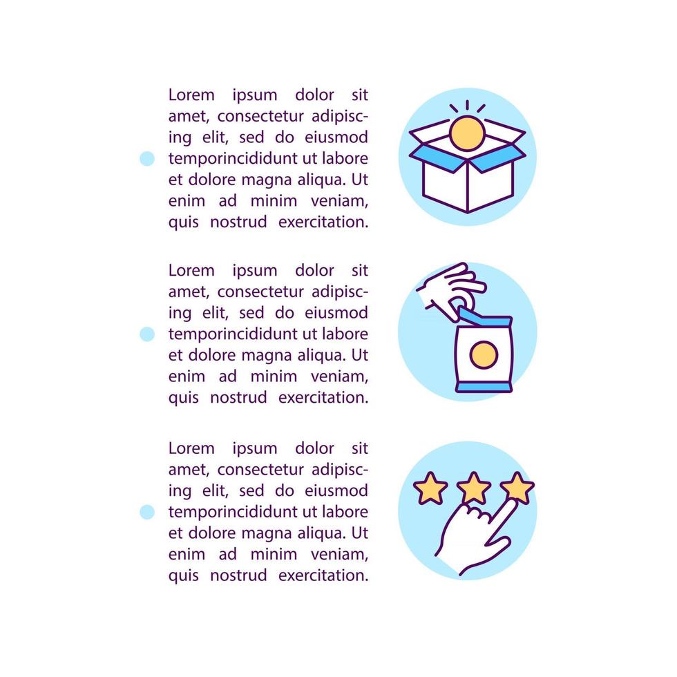 Use of goods and services concept line icons with text vector
