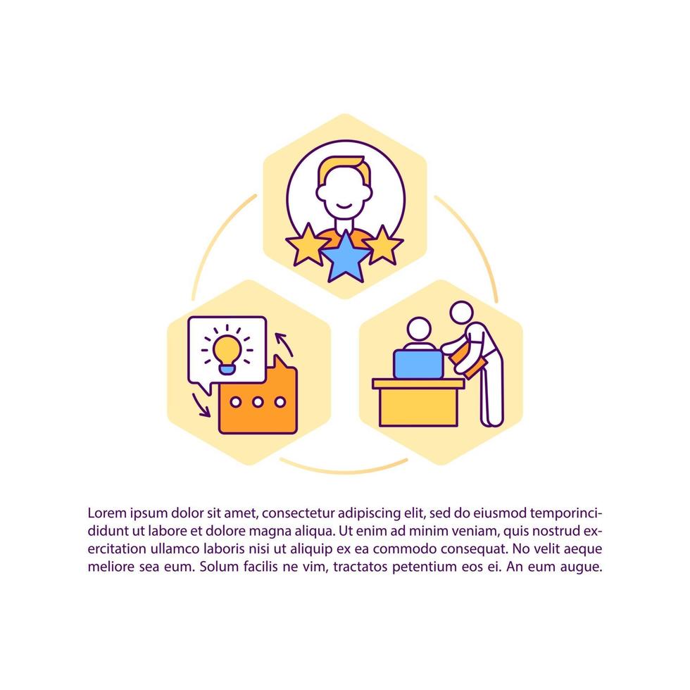 Communicate with professionals concept line icons with text vector