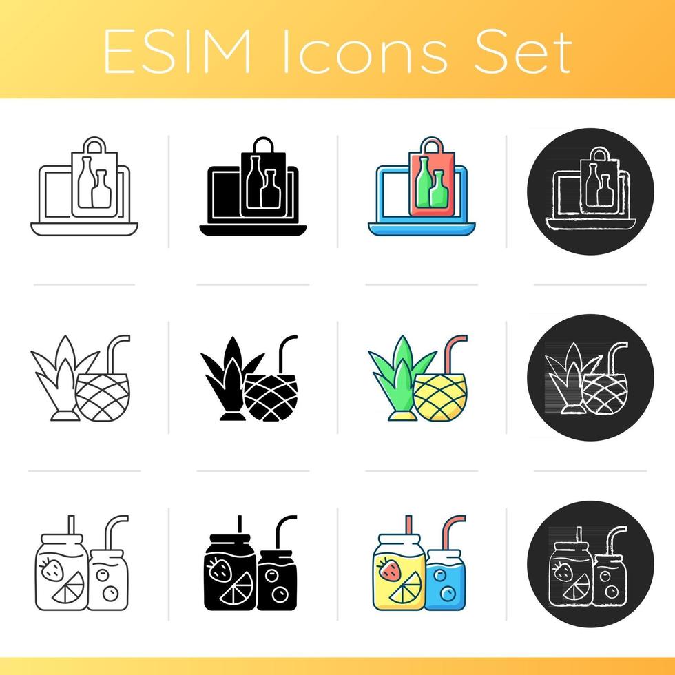 Pickup and delivery option icons set vector