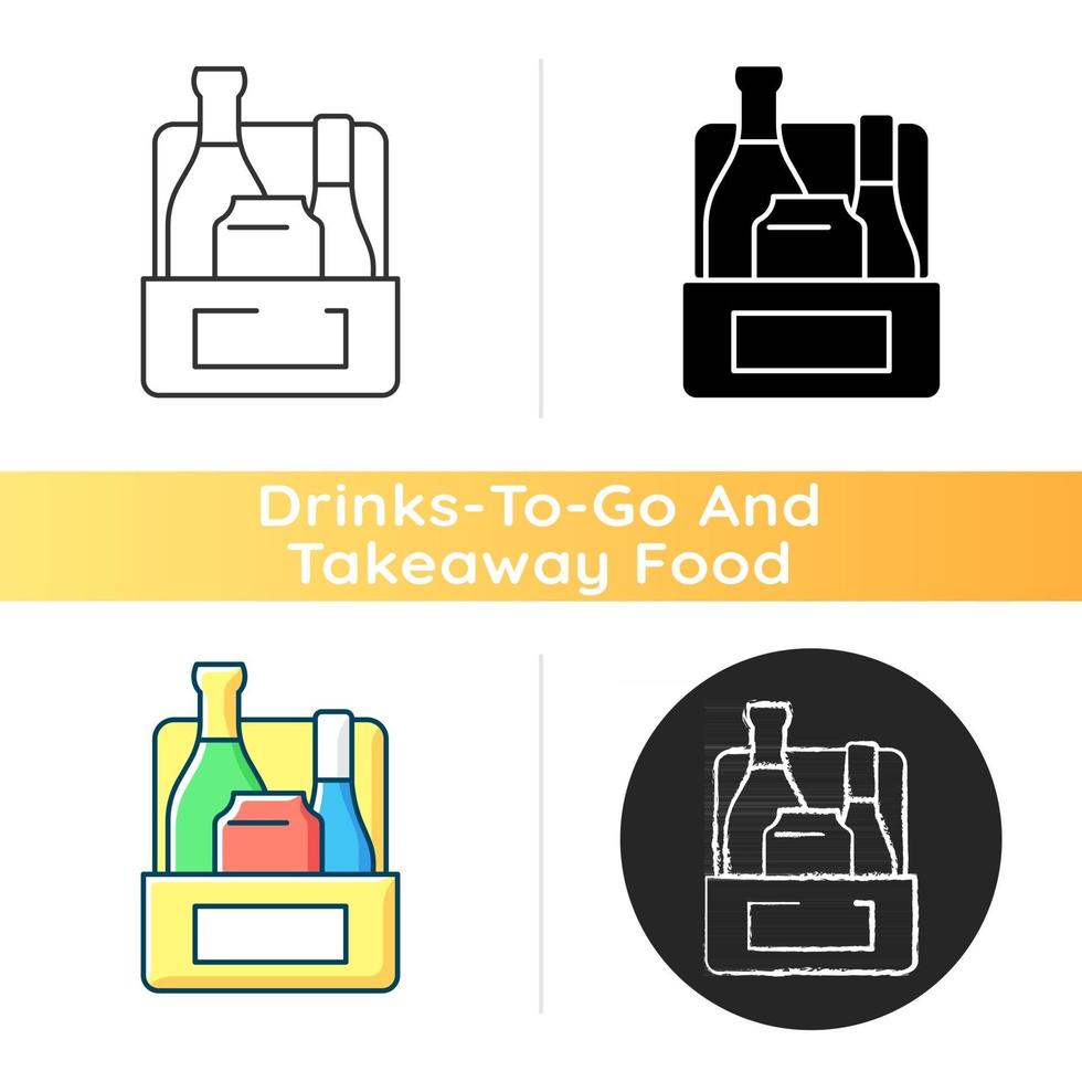 Alcoholic drink to go icon vector