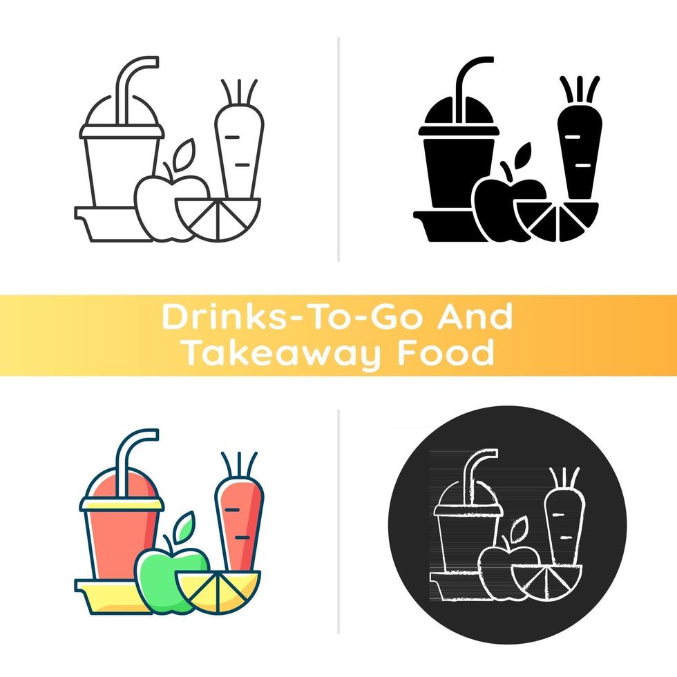 Fresh juice to go icon vector