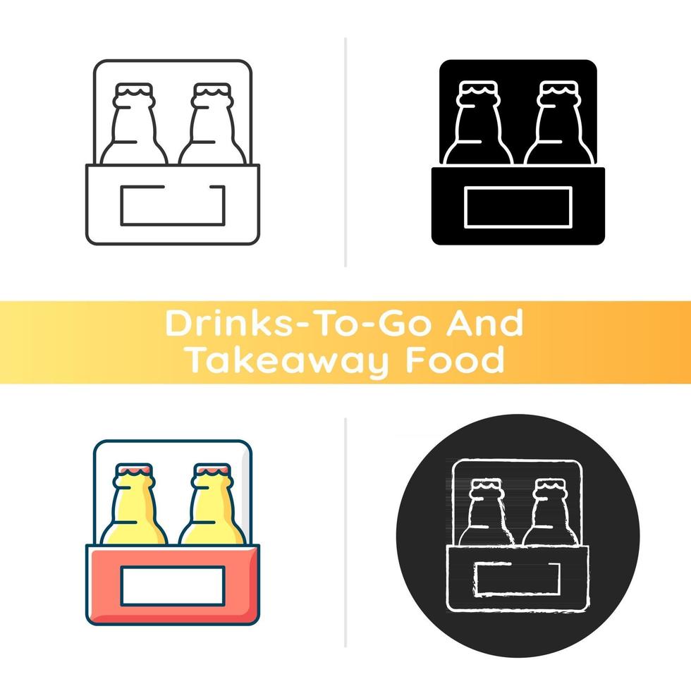 Beer to go icon vector