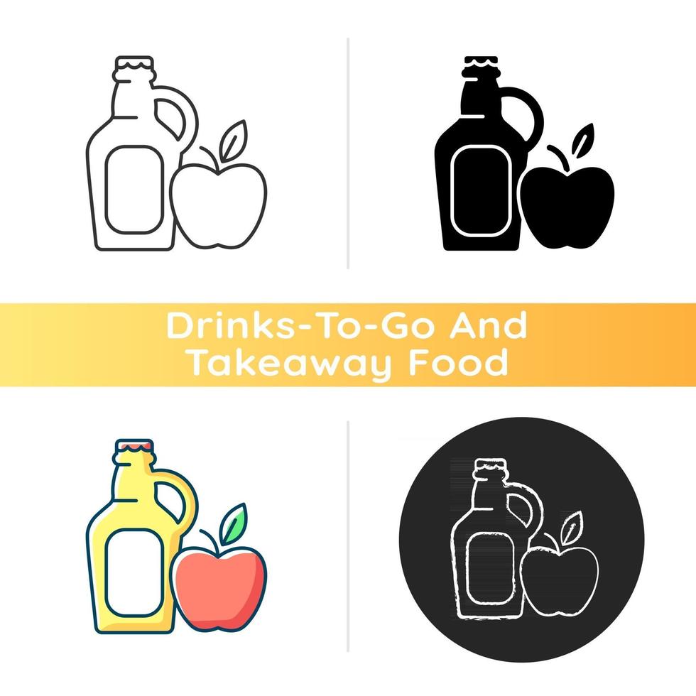 Cider to go icon vector