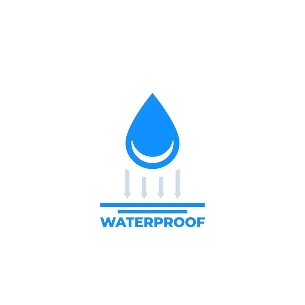 waterproof icon on white vector