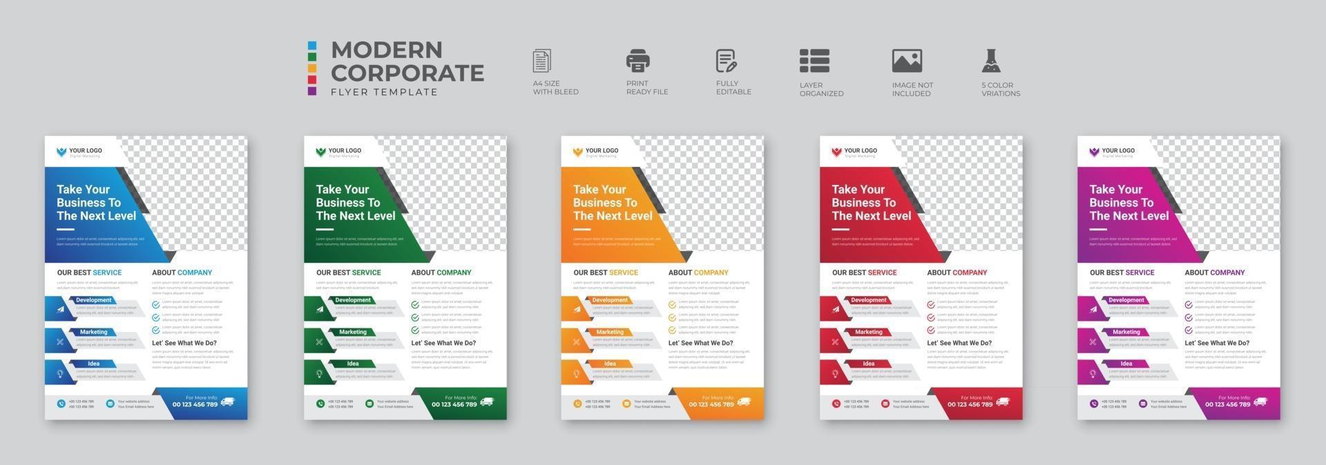 Corporate Business flyer template vector design Flyer Template Geometric shape used for business poster layout business flyer template with minimalist layout Graphic design layout with triangle graph