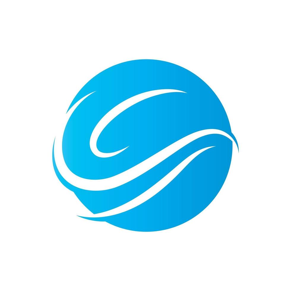 plantilla de vector de diseño de logotipo de onda de agua