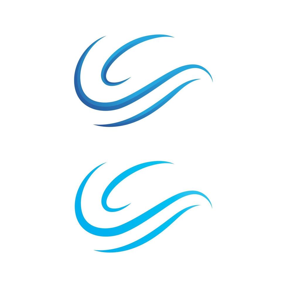 Water wave Logo design vector Template